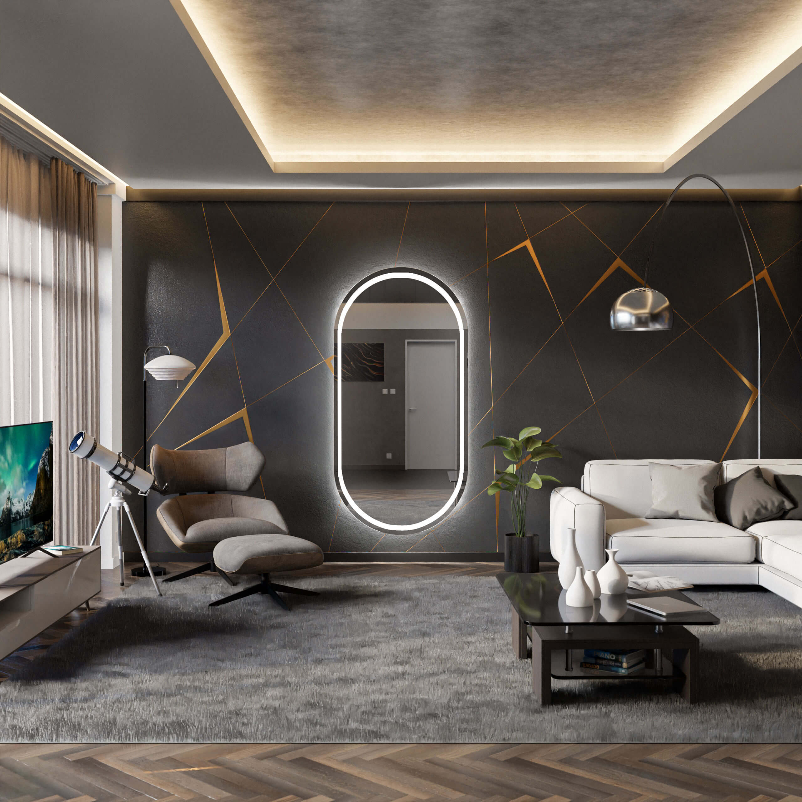LED zrcadlo do předsíně PALERMO